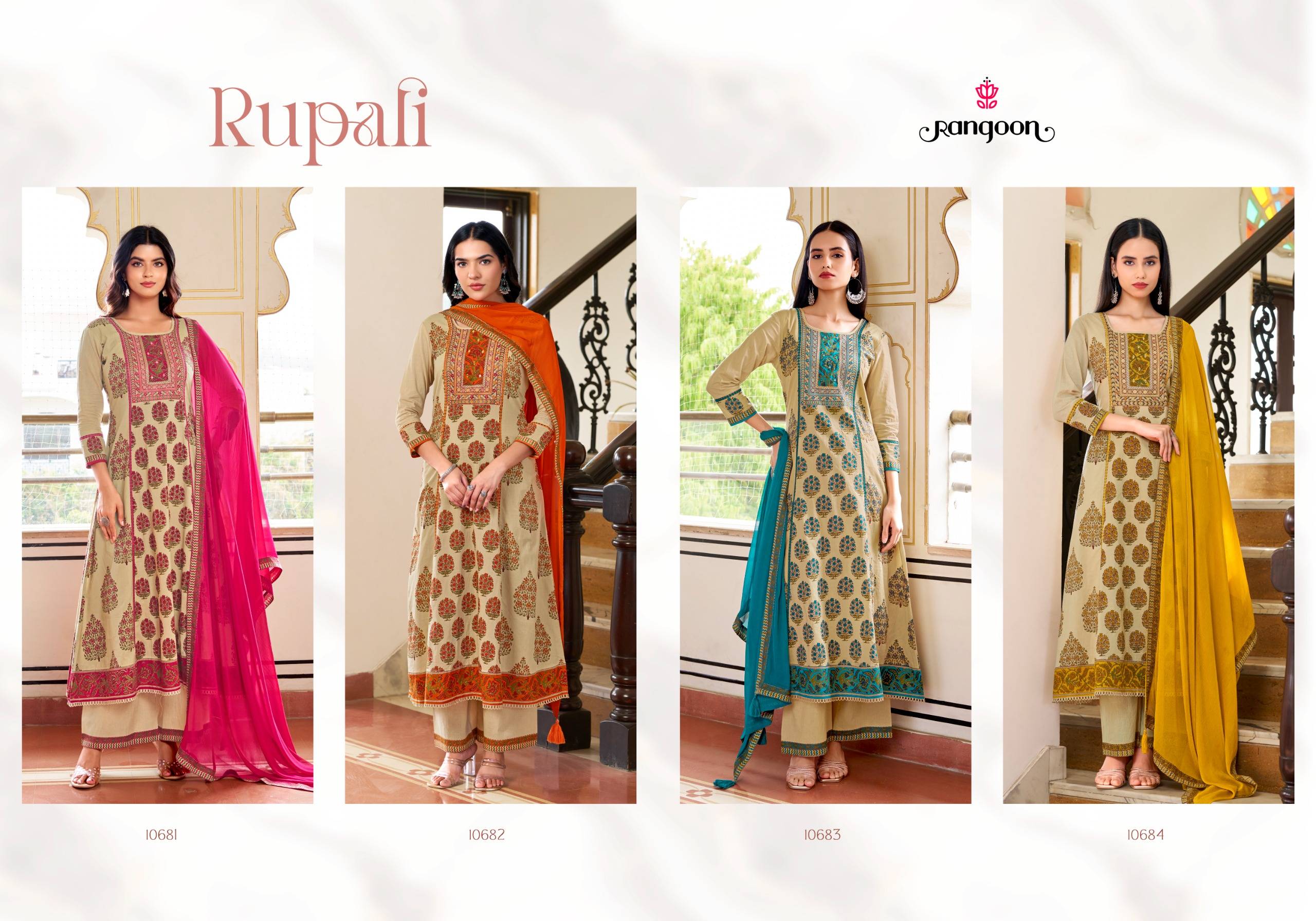 RUPALI by Rangoon 10681 to 10684 series casual wear Pure Cotton Print dressesAt Wholesale Price